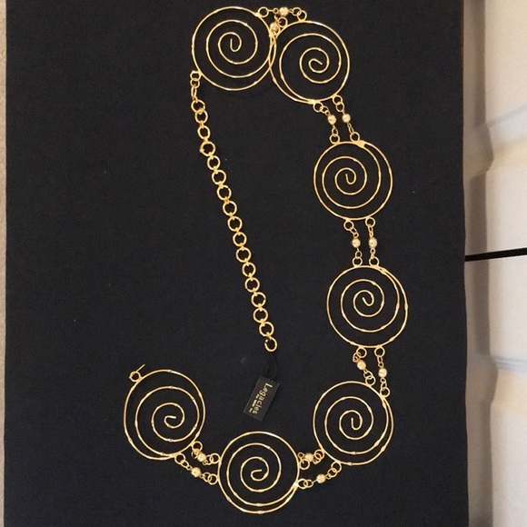 GOLD SWIRL ADJUSTABLE CHAIN LINK BELT. NEW WITH TAG - Picture 3 of 3